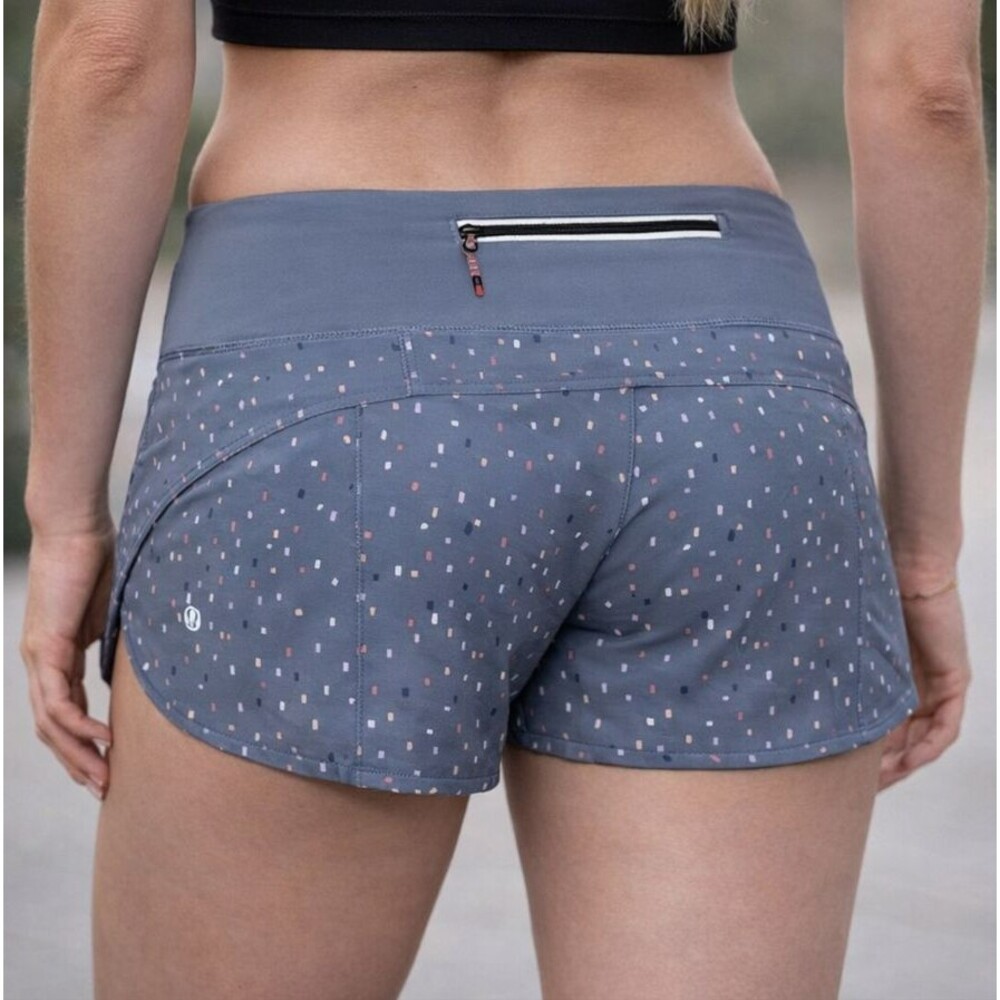 Lululemon Speed Shorts Womens Size 6 Confetti Cake Print Limited Edition Running